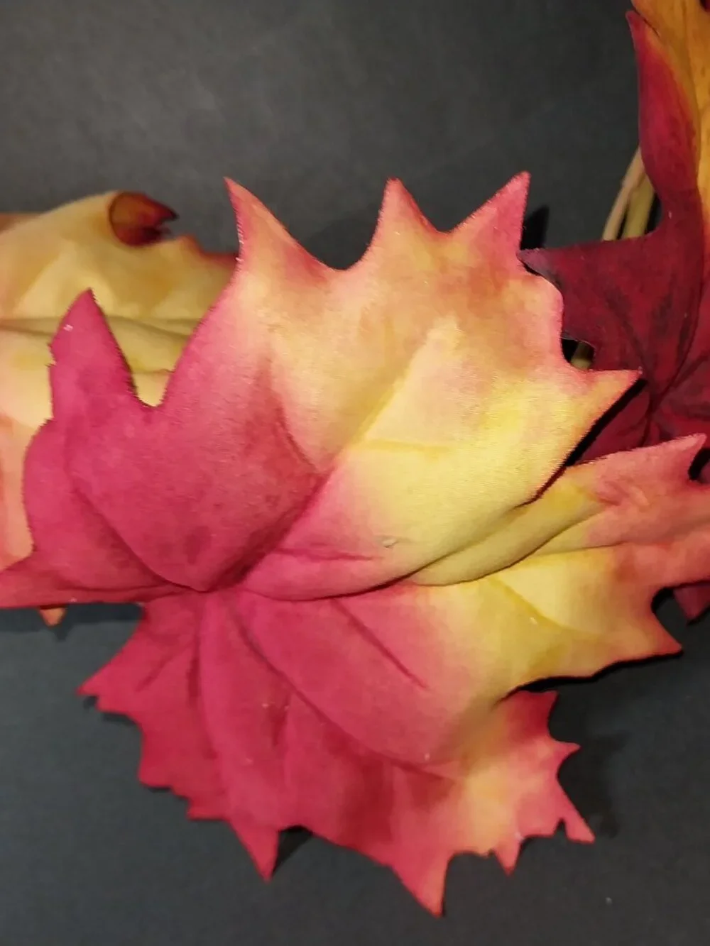 Fall Maple Leaf Fabric Garland Set 4